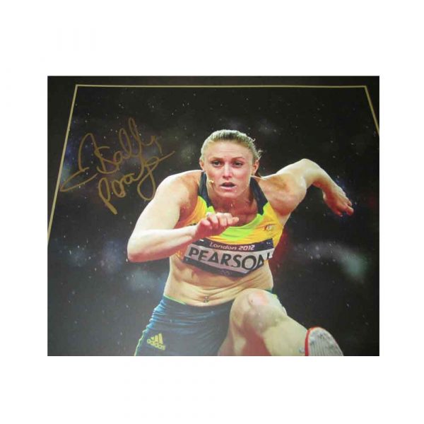2012 Australian London Olympics Sally Pearson Hand Signed Golden Girl Unframed Print