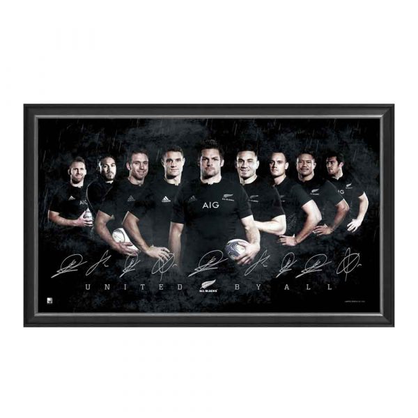 Official Rugby World Cup New Zealand All Blacks 2015 Team Sports Print Framed