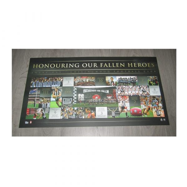 Afl 20 Years Of Anzac Rivalry Collingwood Official Limited Edition Print