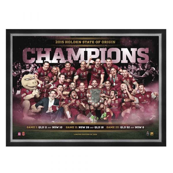 2015 State Of Origin Qld Maroons Success Champions Official Nrl Framed Print