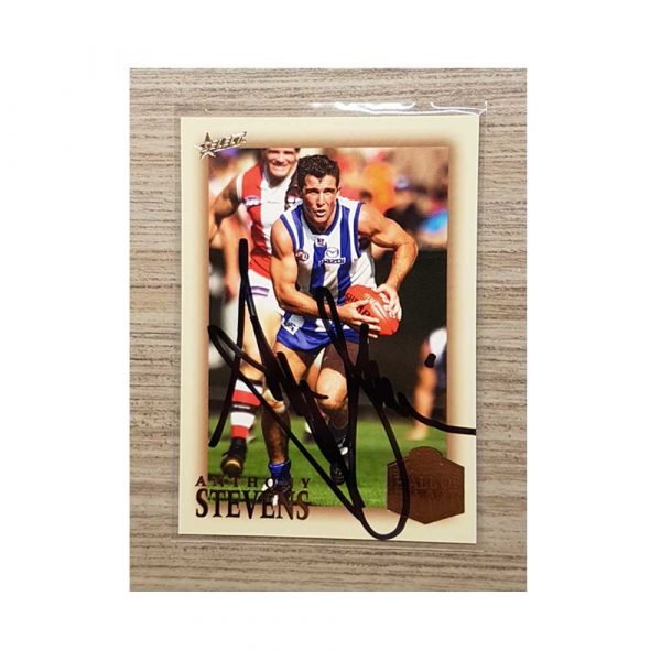 NORTH ANTHONY STEVENS SIGNED AFL SELECT 2018 LEGACY HALL OF FAME CARD