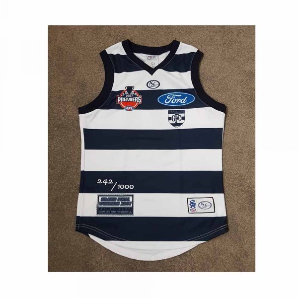 NEW 2007 GEELONG CATS PREMIERSHIP PREMIERS FOOTBALL AFL JUMPER LIMITED