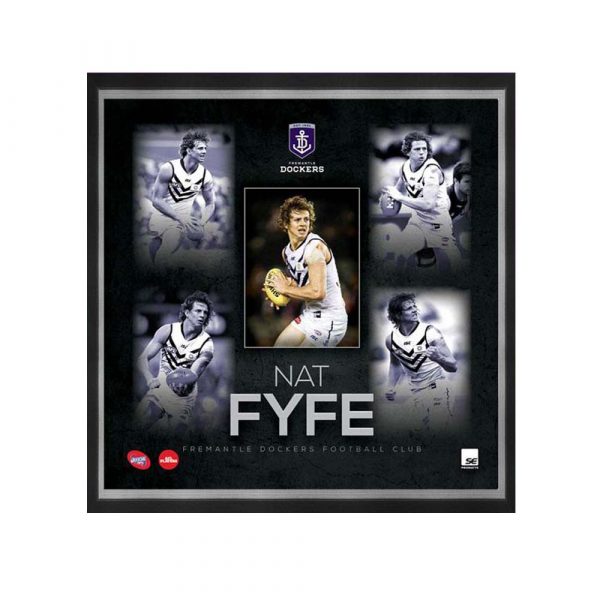 OFFICIAL AFL FREMANTLE DOCKERS NAT FYFE PLAYER PRINT FRAMED COLLAGE