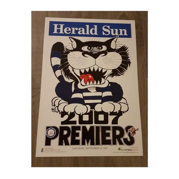 2007 GEELONG CATS GRAND FINAL PREMIERSHIP WEG POSTER LIMITED EDITION