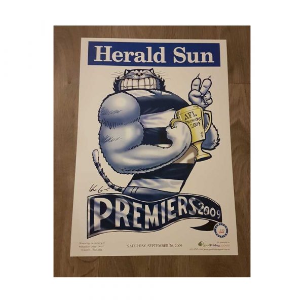 2009 GEELONG CATS GRAND FINAL PREMIERSHIP WEG POSTER LIMITED EDITION