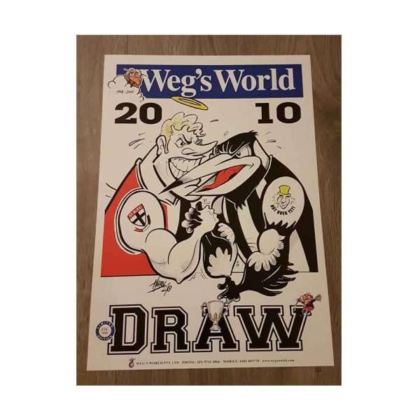 2010 COLLINGWOOD DRAW WEGS WORLD PREMIERSHIP WEG POSTER LIMITED EDITION