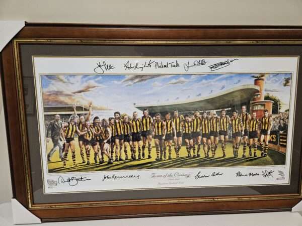 HAWTHORN TEAM OF THE CENTURY FRAMED SIGNED JOHN KENNEDY SNR ARTHUR - Image 3