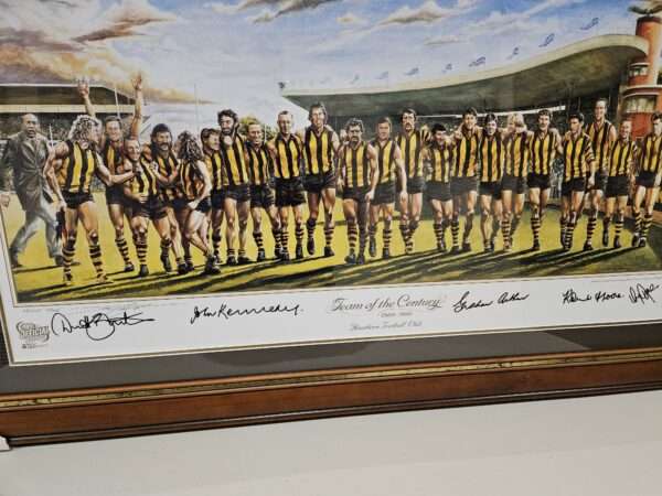 HAWTHORN TEAM OF THE CENTURY FRAMED SIGNED JOHN KENNEDY SNR ARTHUR - Image 6