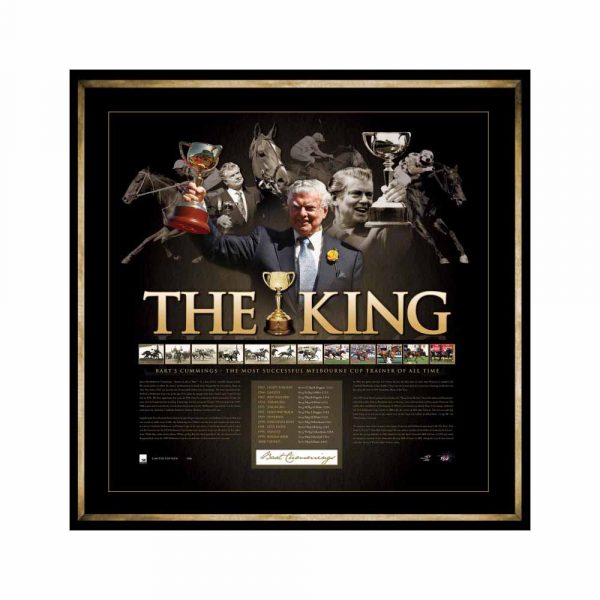 MELBOURNE CUP THE KING BART CUMMINGS SIGNED LIMITED EDITION FRAMED PRINT