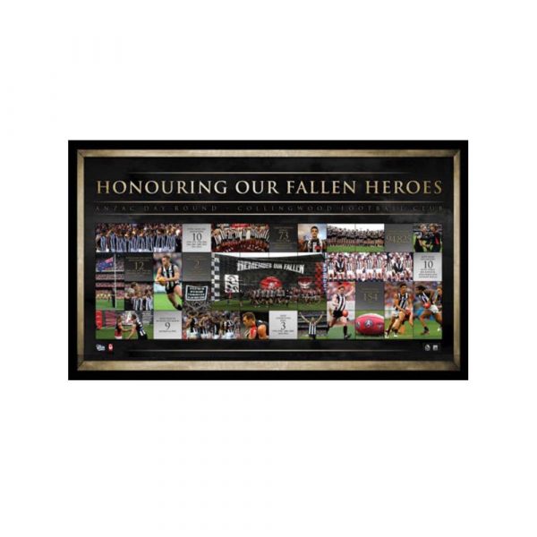 Afl 20 Years Of Anzac Rivalry Collingwood Official Limited Edition Framed Print