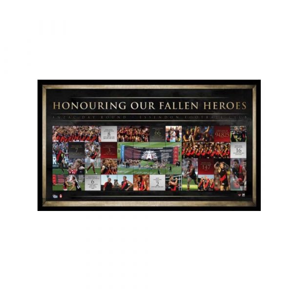 Afl 20 Years Of Anzac Rivalry Essendon Official Limited Edition Framed Print