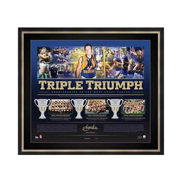 WEST COAST TRIPLE TRIUMPH JOHN WORSFOLD SIGNED FRAMED #92 OR #94