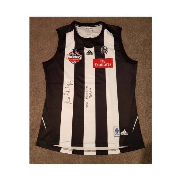 2010 SCOTT PENDLEBURY HAND SIGNED PREMIERS COLLINGWOOD JUMPER NORM SMITH RARE