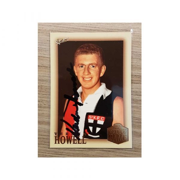 ST KILDA SAINTS - VERDUN HOWELL SIGNED AFL SELECT 2018 LEGACY HALL OF FAME CARD