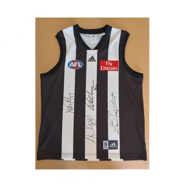 COLLINGWOOD JUMPER SIGNED BY BROWNLOW DANE SWAN THOMPSON MOORE & BUCKLEY