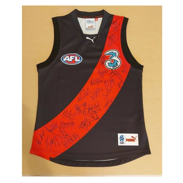 2007 ESSENDON BOMBERS JUMPER FULLY SIGNED FLETCHER LLOYD STANTON JOHNSON LUCAS