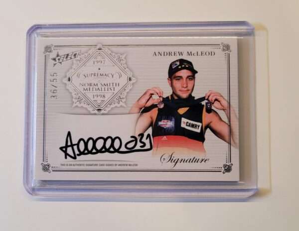 2019 AFL SELECT SUPREMACY NORM SMITH SIGNATURE ADELAIDE ANDREW MCLEOD #36