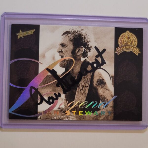 RICHMOND TIGERS - IAN STEWART SIGNED AFL SELECT 2003 HALL OF FAME LEGEND CARD