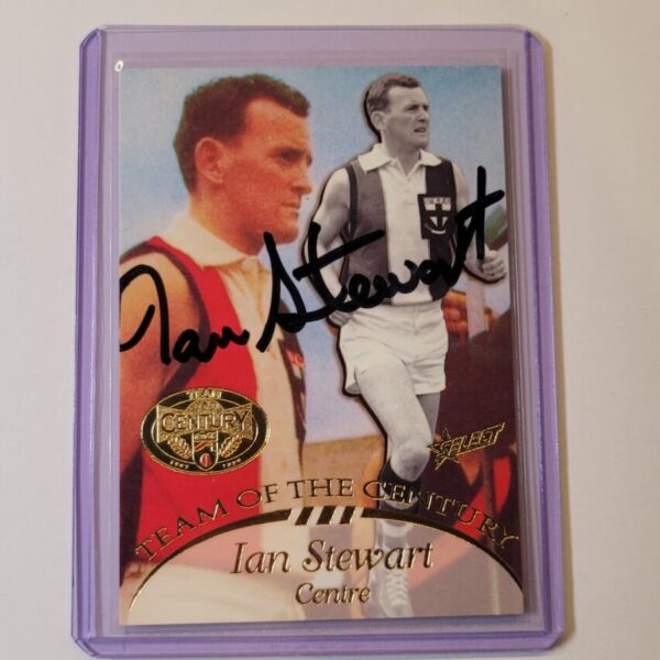 ST KILDA SAINTS IAN STEWART SIGNED SELECT 1996 HALL OF FAME TEAM OF THE CENTURY