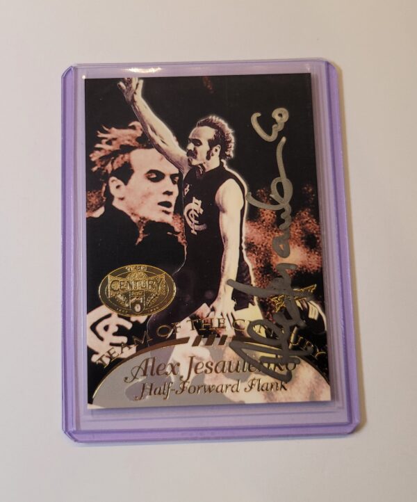 CARLTON - ALEX JESAULENKO SIGNED SELECT 1996 HALL OF FAME TEAM OF THE CENTURY