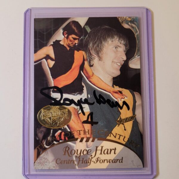 RICHMOND TIGERS - ROYCE HART SIGNED SELECT 1996 HALL OF FAME TEAM OF THE CENTURY