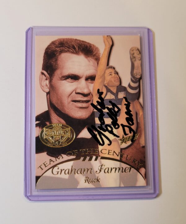 GEELONG GRAHAM POLLY FARMER SIGNED SELECT 1996 HALL OF FAME TEAM OF THE CENTURY