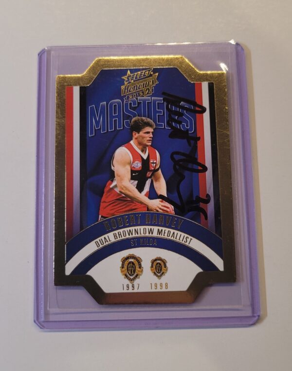 ST KILDA SAINTS - ROBERT HARVEY SIGNED AFL SELECT HONOURS 1997 BROWNLOW MASTERS