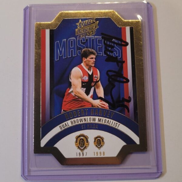 ST KILDA SAINTS - ROBERT HARVEY SIGNED AFL SELECT HONOURS 1997 BROWNLOW MASTERS