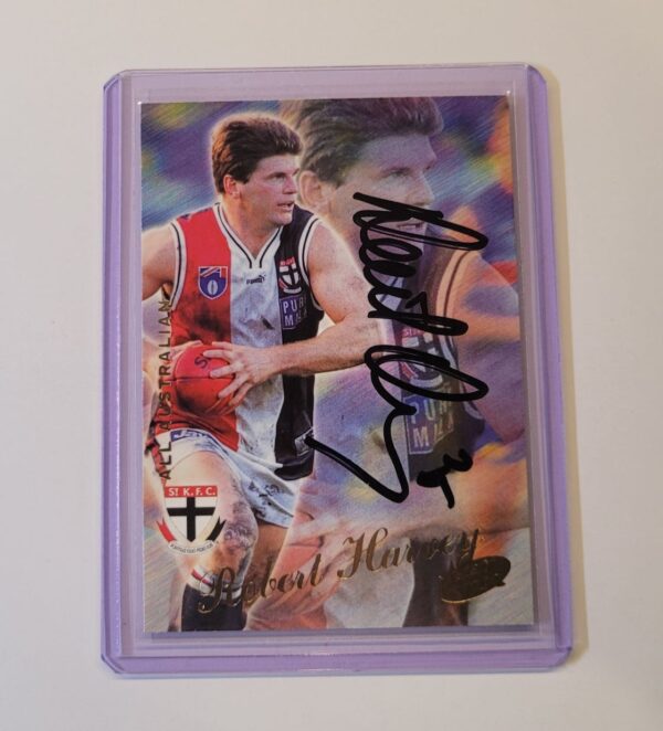 ST KILDA SAINTS - ROBERT HARVEY SIGNED AFL SELECT 2000 COMMON CARD