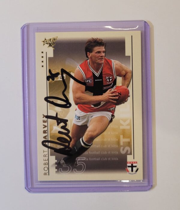 ST KILDA SAINTS - ROBERT HARVEY SIGNED AFL SELECT 2003 COMMON CARD