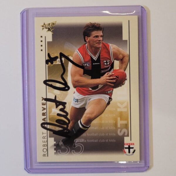 ST KILDA SAINTS - ROBERT HARVEY SIGNED AFL SELECT 2003 COMMON CARD