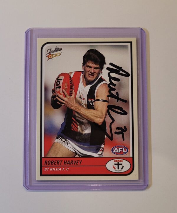 ST KILDA SAINTS - ROBERT HARVEY SIGNED AFL SELECT 2005 COMMON CARD