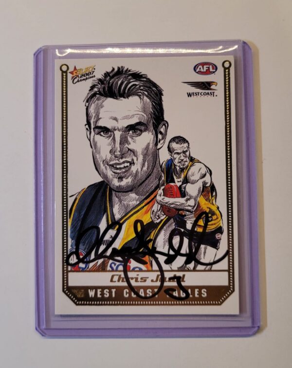 WEST COAST EAGLES - CHRIS JUDD SIGNED AFL SELECT 2007 SKETCH CARD