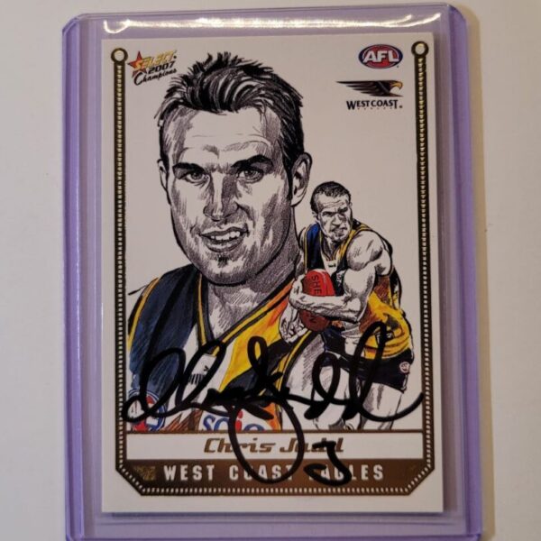 WEST COAST EAGLES - CHRIS JUDD SIGNED AFL SELECT 2007 SKETCH CARD