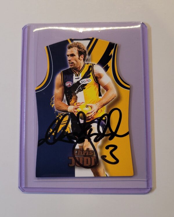 WEST COAST EAGLES - CHRIS JUDD SIGNED AFL SELECT 2006 DIECUT GUERNSEY CARD