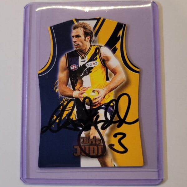 WEST COAST EAGLES - CHRIS JUDD SIGNED AFL SELECT 2006 DIECUT GUERNSEY CARD