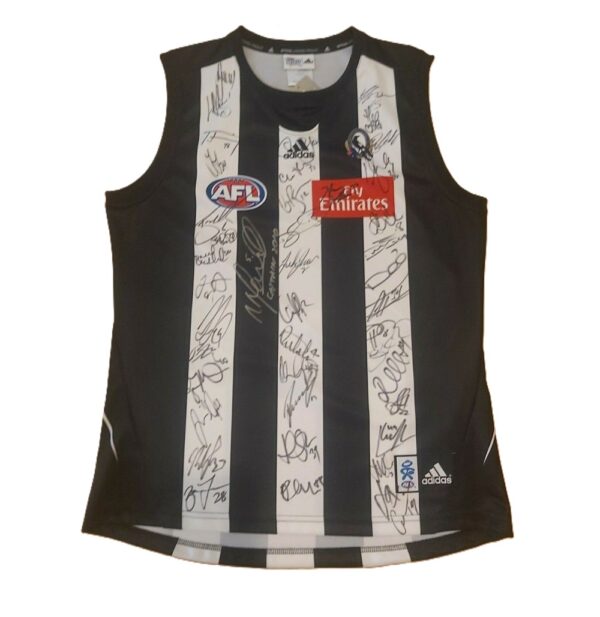 2010 COLLINGWOOD MAGPIES PREMIERSHIP YEAR SIGNED JUMPER 40 + PLAYERS