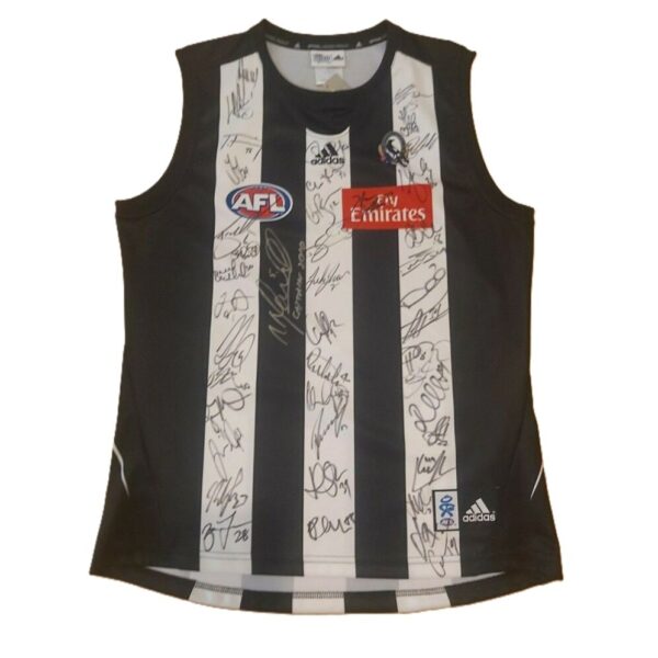 2010 COLLINGWOOD MAGPIES PREMIERSHIP YEAR SIGNED JUMPER 40 + PLAYERS