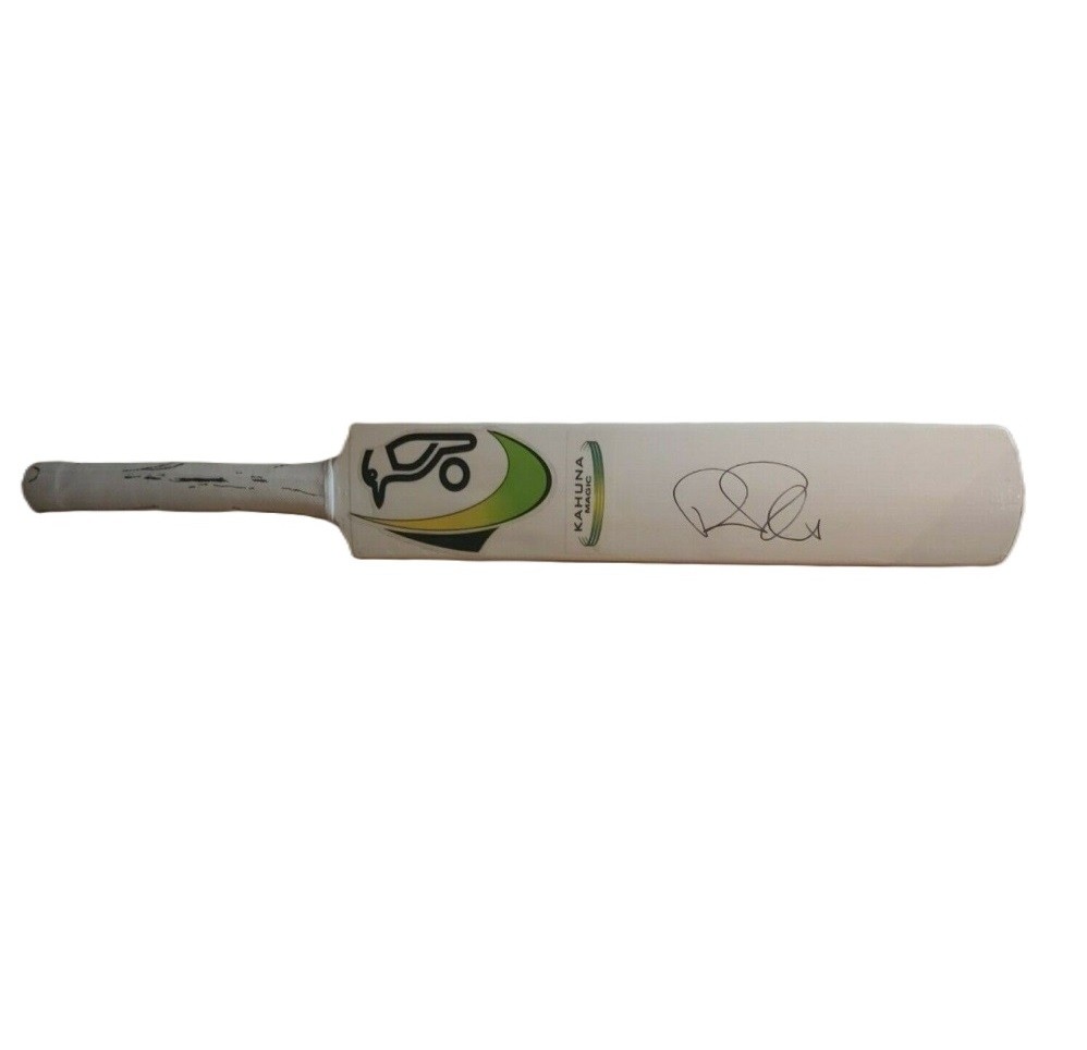 CRICKET AUSTRALIA RICKY PONTING SIGNED LARGE SIZE CRICKET BAT KAHUNA ...