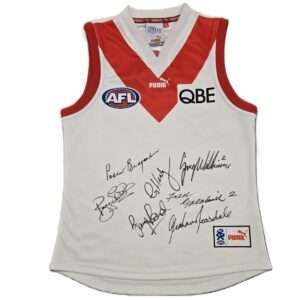 SOUTH MELBOURNE SYDNEY HERITAGE JUMPER SIGNED BROWNLOW SKILTON